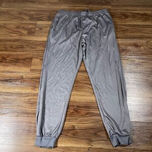 Real Essentials Sweatpants Gray Drawstring Tapered Jogger Men's Size XL